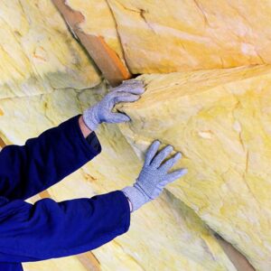 Proper Insulation being installed into a crawlspace by our certified professionals
